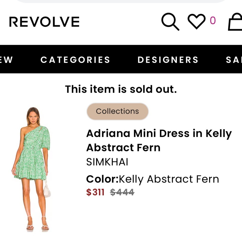 Adriana Mini Dress in Kelly Abstract Fern
SIMKHAI size M - Picture 8 of 9